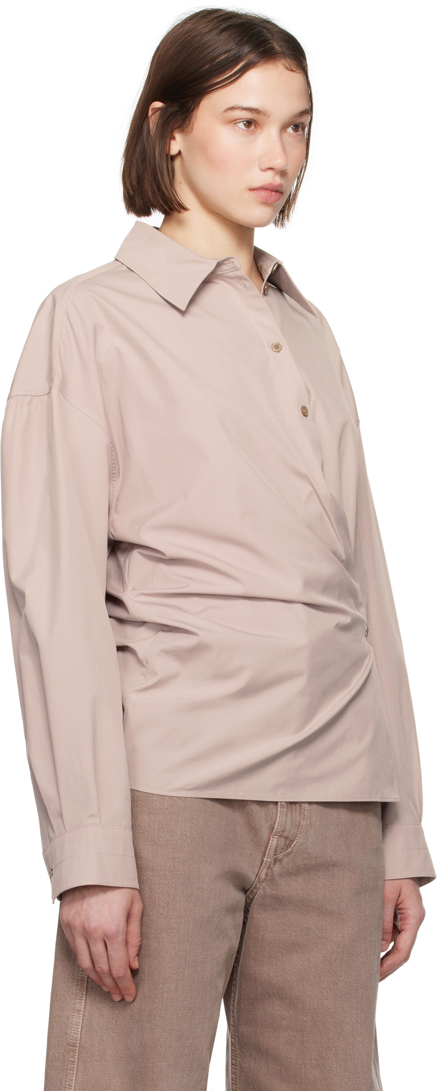 Риза LEMAIRE LEMAIRE Twisted Shirt Бежово | SH1141 LF839, 1