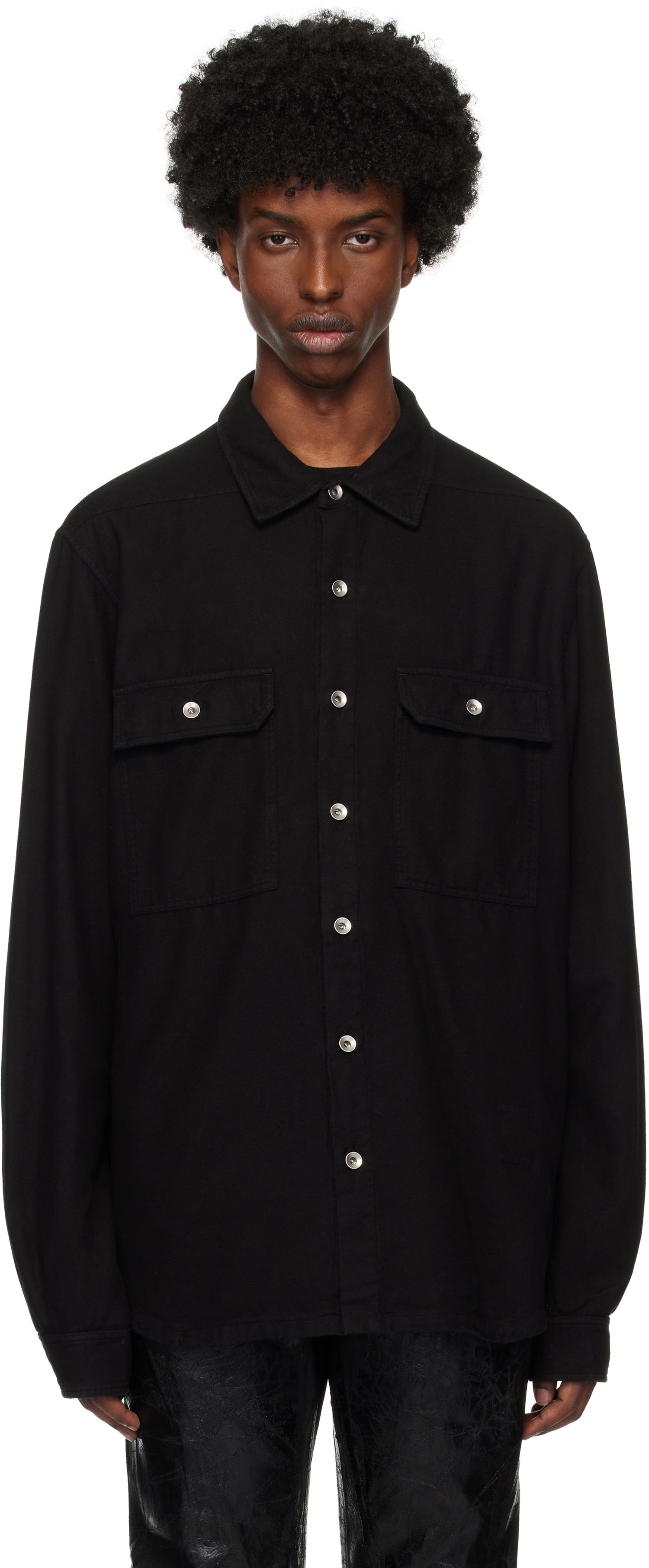 Риза Rick Owens Outershirt Shirt Черно | DU02D2296 CFL, 0