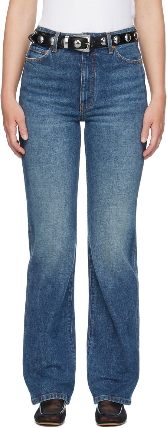 Дънки Khaite Blue 'The Danielle' Stretch Jeans Тъмно синьо | 1032916099, 0