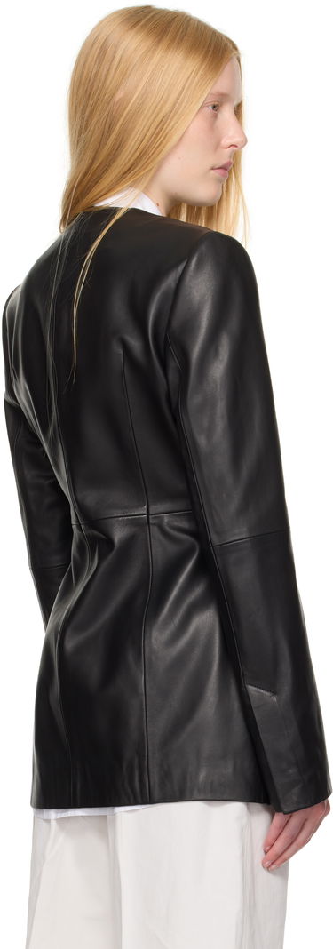 Яке TOTEME TOTEME Collarless Leather Jacket Черно | 252-WRO0192-LE0127, 2