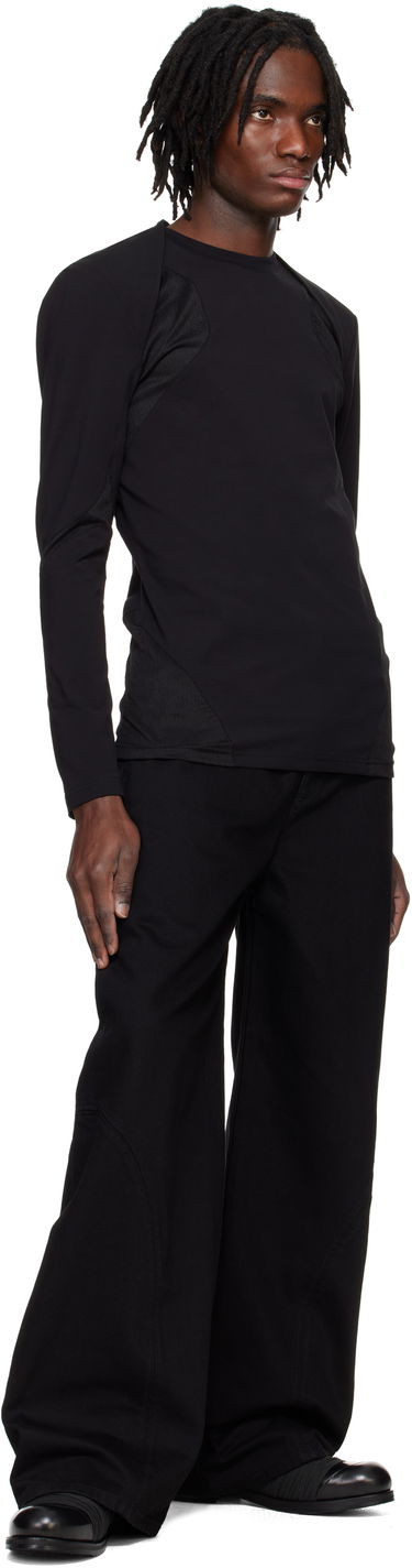 Пуловер HELIOT EMIL HELIOT EMIL Evolute Long Sleeve T-Shirt Черно | PRESS25_M_08_074_BLK01, 3