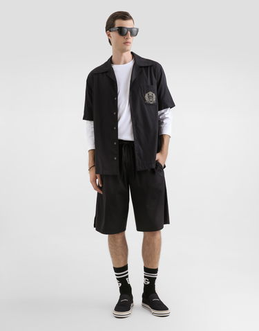 Риза Dolce & Gabbana Hawaii Cotton Shirt with Crest Черно | G5JH9ZGK278N0000, 1