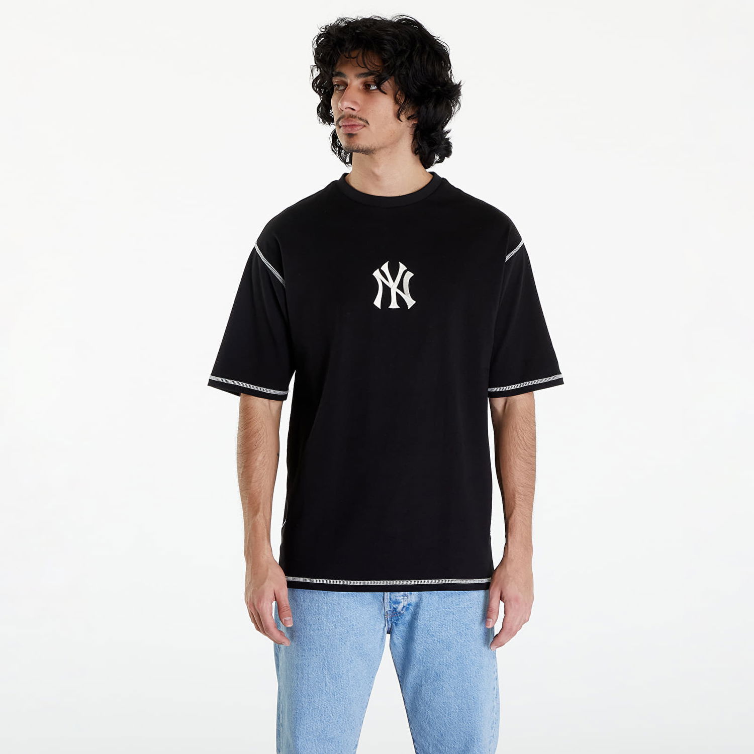 Тениска New Era New York Yankees MLB World Series Oversized T-Shirt UNISEX Черно | 60435451, 0