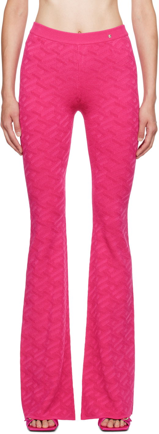 Панталони Versace Jacquard Trousers Розово | 1001914_1A08240, 0