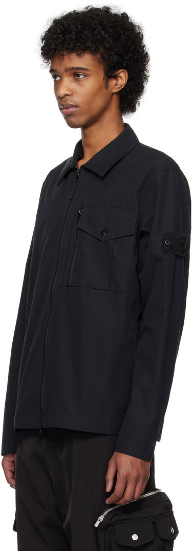 Риза Stone Island Stone Island Weatherproof Cotton Canvas Overshirt Черно | K1S15 1200007 S00F1, 3