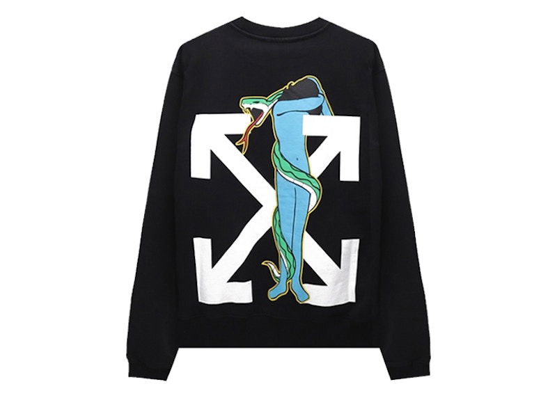 Суитчър Off-White Adam Eve Slim Fit Sweatshirt Black Черно | OMBA025S21FLE0151001, 0