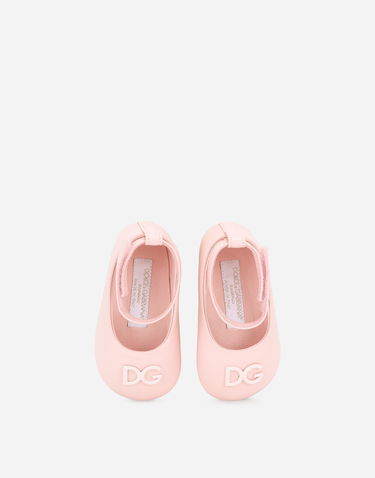 Кецове и обувки Dolce & Gabbana Nappa Ballet Flats With Ankle Strap For First Steps (19-26) Розово | DK0065A129380400, 3