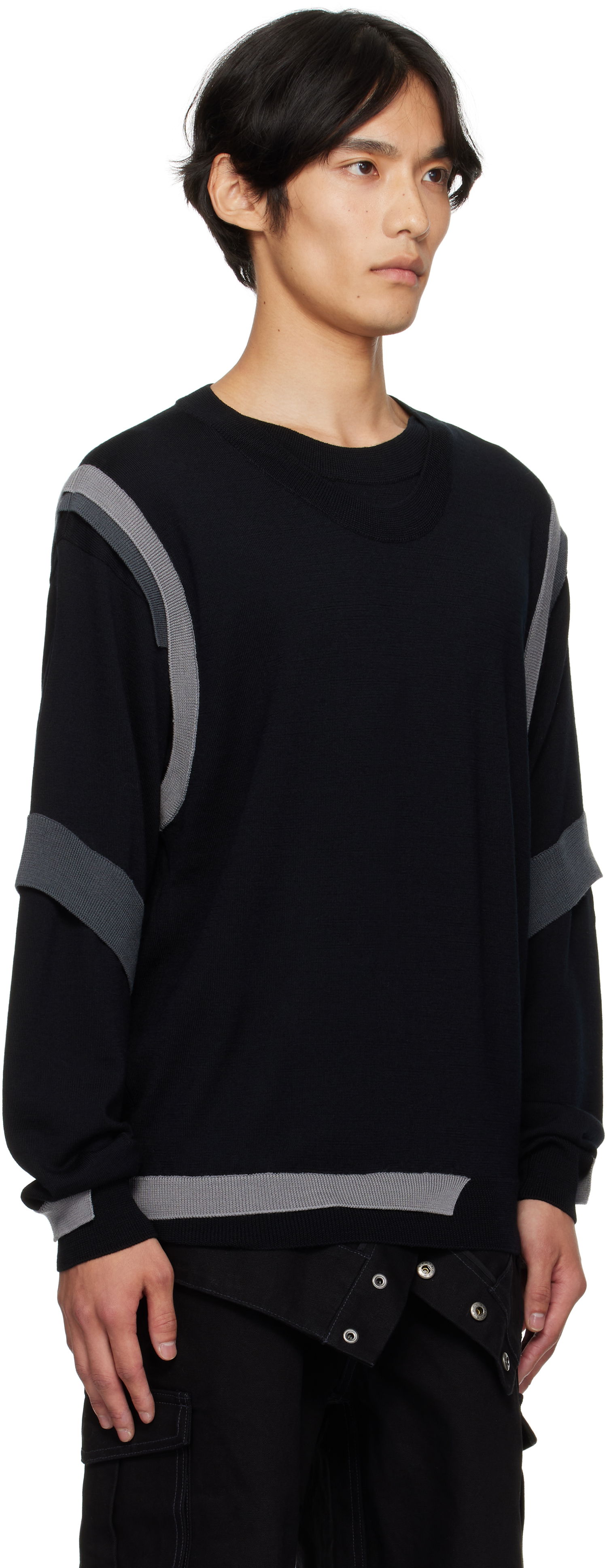 Пуловер Andersson Bell Layered Crewneck Sweater Черно | atb1334m, 1