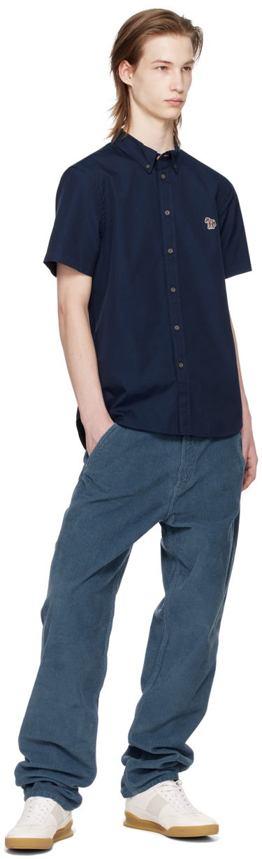 Риза Paul Smith PS Paul Smith Zebra Short Sleeve Shirt Тъмно синьо | M2R-285U-FZEBRA-48, 3