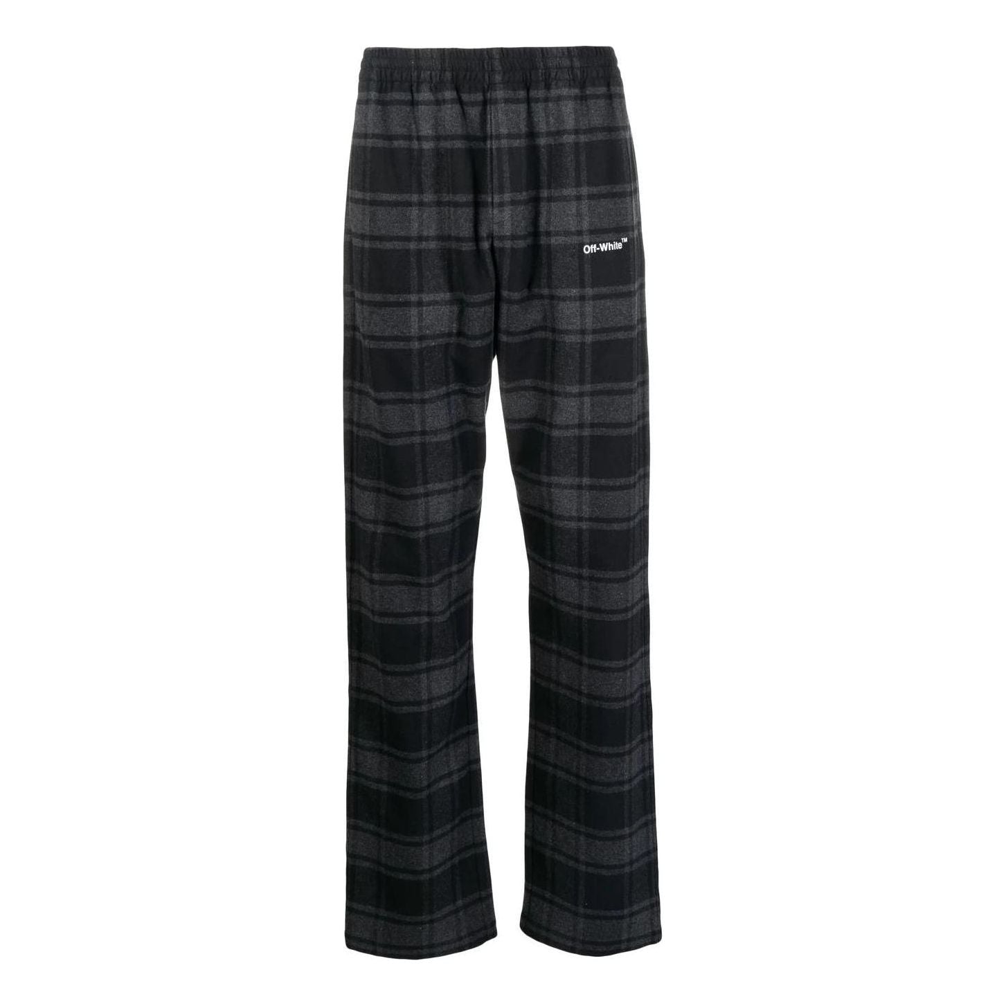 Панталони Off-White SS22 Plaid Straight Pants Черно | OMCA228C99FAB0010501LIGHT, 0