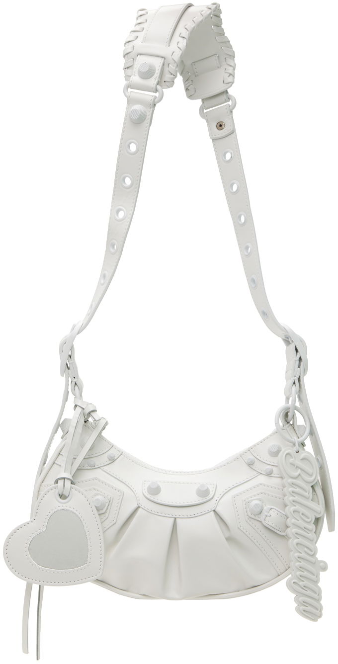 Чанта през рамо Balenciaga 'Le Cagole' XS Shoulder Bag Бяло | 671309 2AAN4, 0