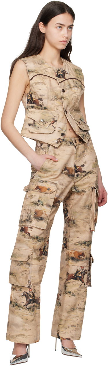 Жилетка Andersson Bell Andersson Bell Cowboy Print Vest Бежово | awa697w, 3