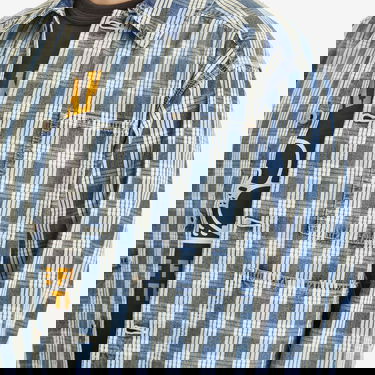 Риза Human Made Human Made Checked Work Jacket, Size Large Синьо | HM29JK010-IND, 5