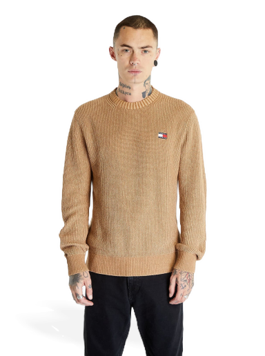 Пуловер Tommy Hilfiger Tommy Jeans Regular Tonal Bad Sweater Tawny Sand Бежово | DM0DM17776 AB0