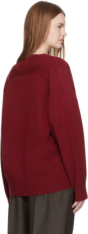 Пуловер Loulou de Saison Loulou de Saison Sage LDS Cashmere V-Neck Sweater Бургунди | SAGE LDS, 2