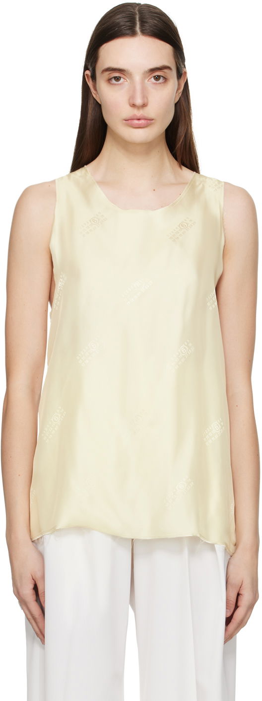 Потник Maison Margiela MM6 Raw Edge Tank Top Бежово | SH0NL0002 STJ394, 0