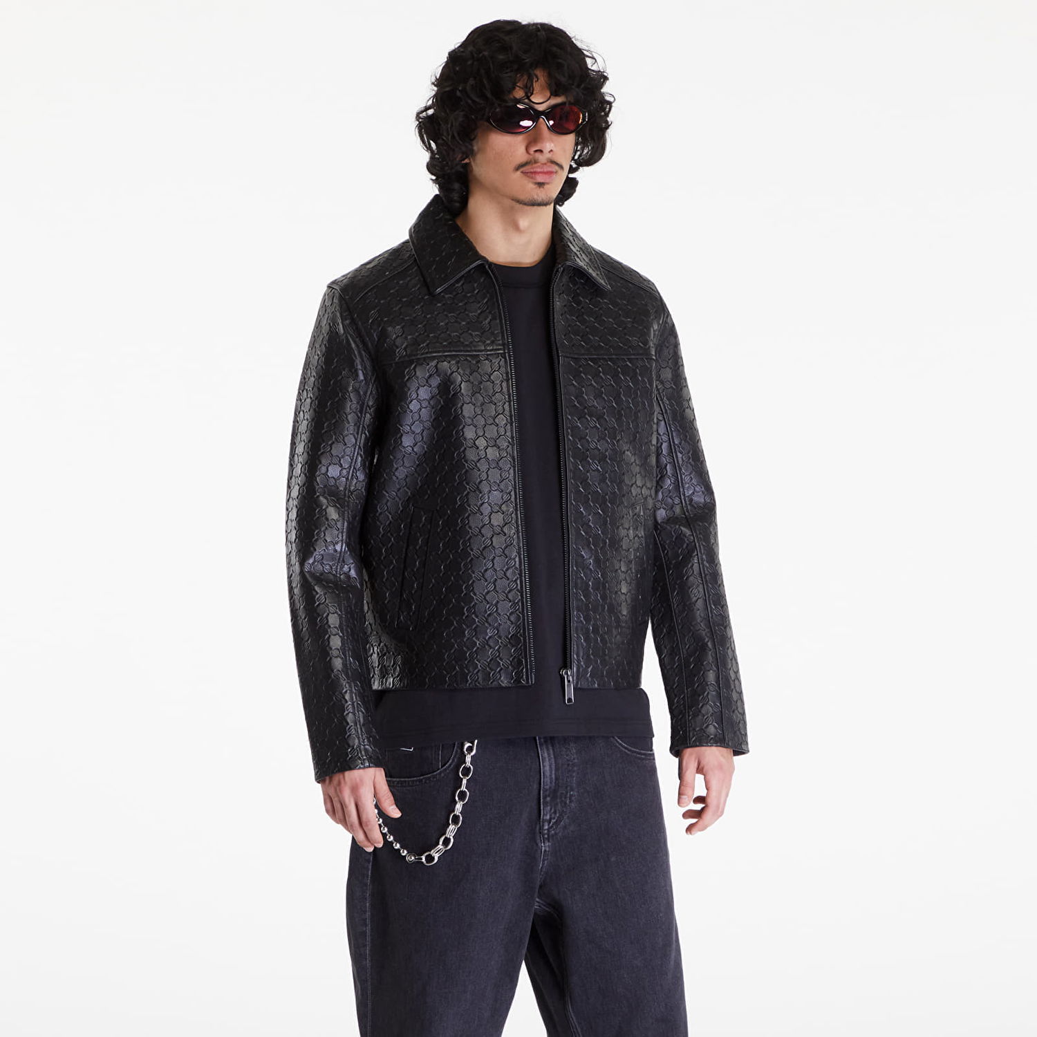 Яке DAILY PAPER Silence Monogram Leather Jacket Черно | 2411001, 0