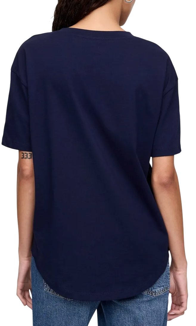 Тениска GAP T-Shirt GAP Logo Boyfriend Тъмно синьо | 407990-07, 1