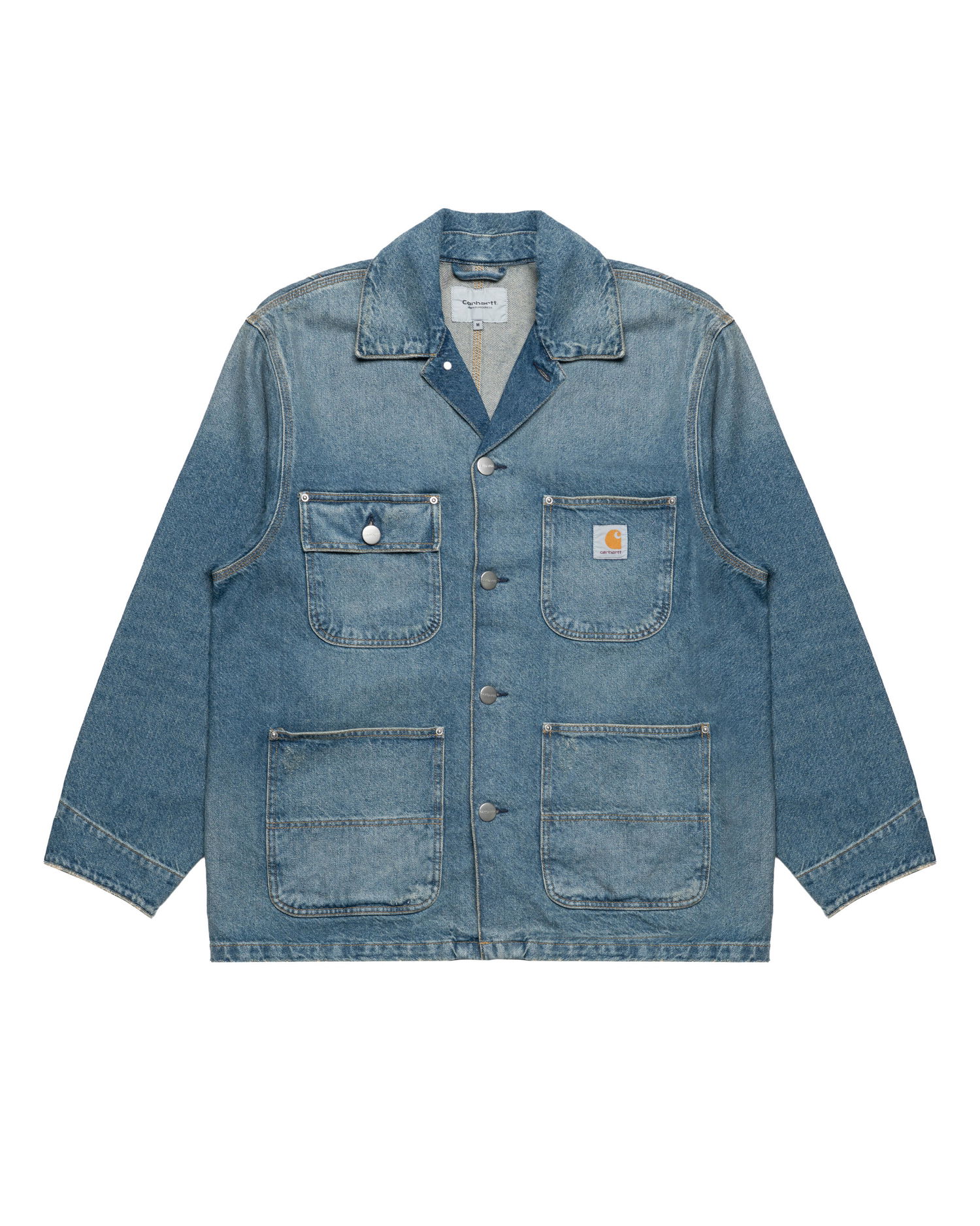 Палта Carhartt WIP Aden Denim Chore Coat Синьо | I036256.01B7, 0