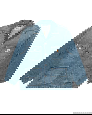 Палта Carhartt WIP Aden Denim Chore Coat Синьо | I036256.01B7, 0