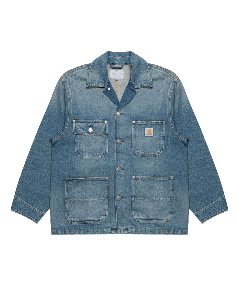 Палта Carhartt WIP Aden Denim Chore Coat Синьо | I036256.01B7