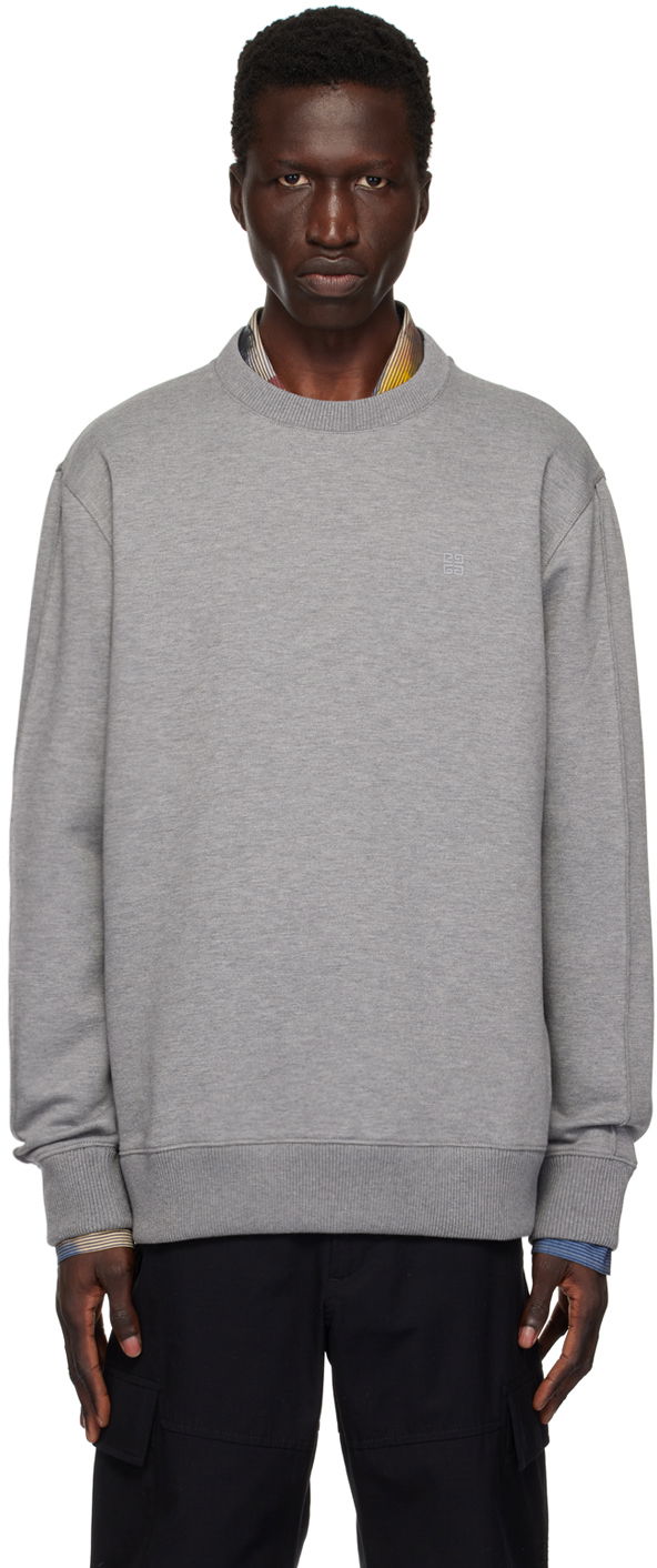 Пуловер Givenchy 4G Logo Embroidered Sweatshirt Сиво | BMJ0HB3YMC050, 0