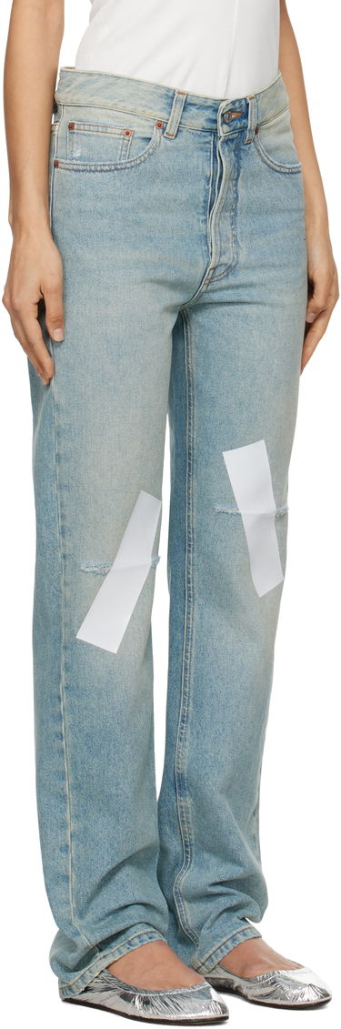 Дънки Maison Margiela MM6 Maison Margiela Distressed Taped 5 Pocket Jeans Синьо | S52LA0248 M30019, 1