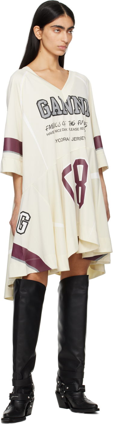 Pокля GANNI GANNI Future Mesh Oversized Minidress Бежово | T4300, 3