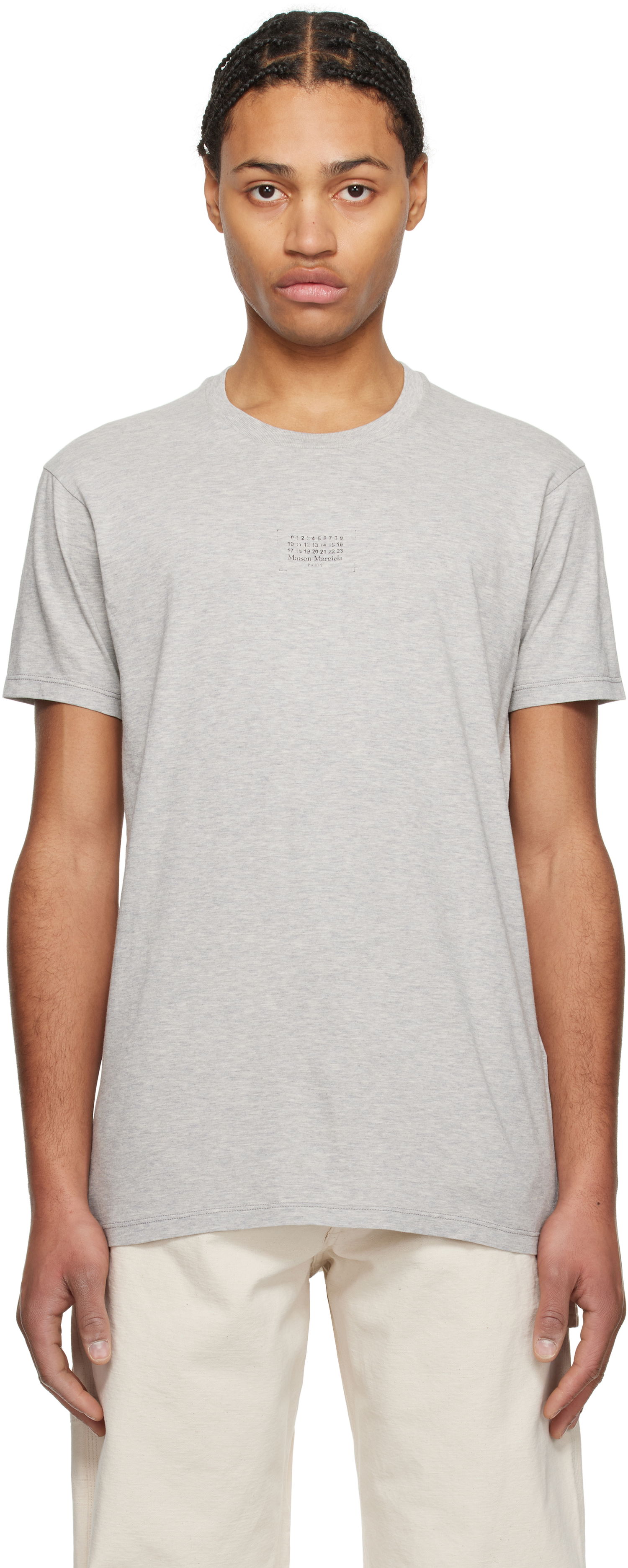 Тениска Maison Margiela Maison Margiela Stamp Logo T-Shirt Сиво | S50GC0706 M20086, 0