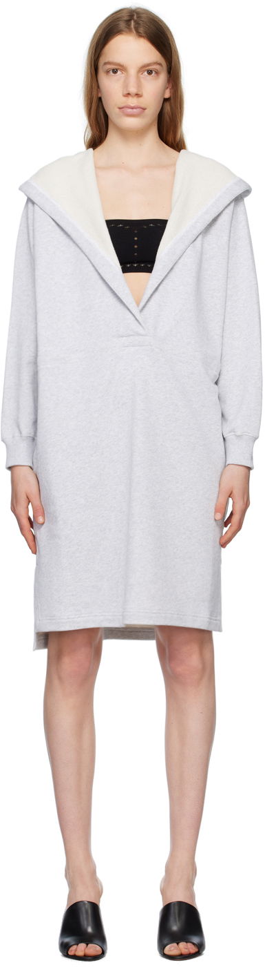 Pокля Alaïa Hooded Minidress Сиво | AA9R11844J044