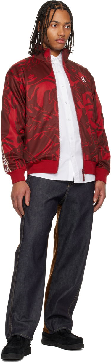 Яке AAPE by A Bathing Ape 'AAPENOW' Moonface Camo Zip-Up Track Jacket Червено | AAPSWMC347XXPRDZ, 3