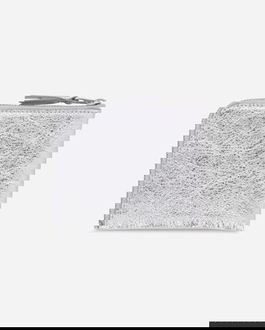 Портфейл Comme des Garçons Silver Line Crinkled Metallic Zip Around Wallet Металик | SA3100G SIL, 4