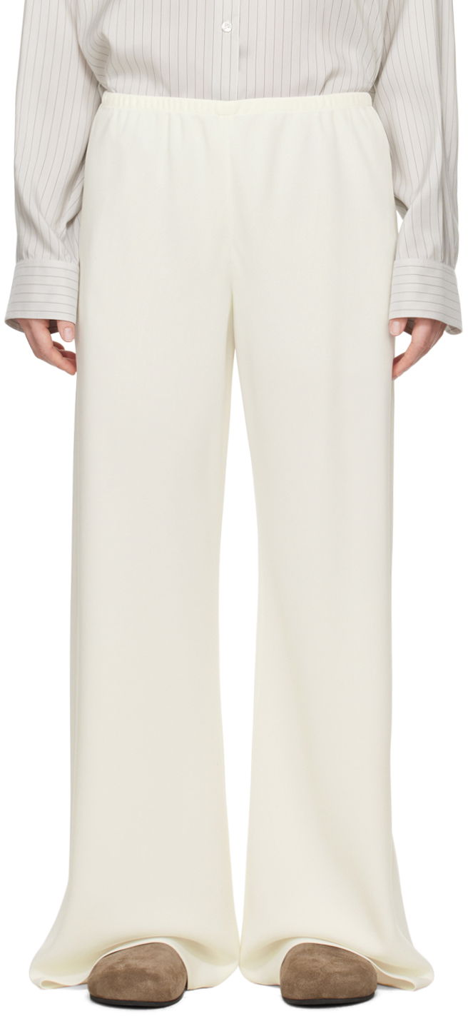 Панталони The Row Gala Wide Leg Trousers Бяло | 1766-W1968