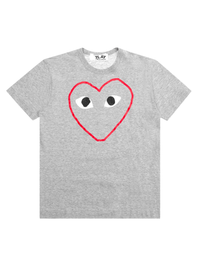 Тениска Comme des Garçons Play Red Heart Sketch T-Shirt Сиво | AZ T266 051 1