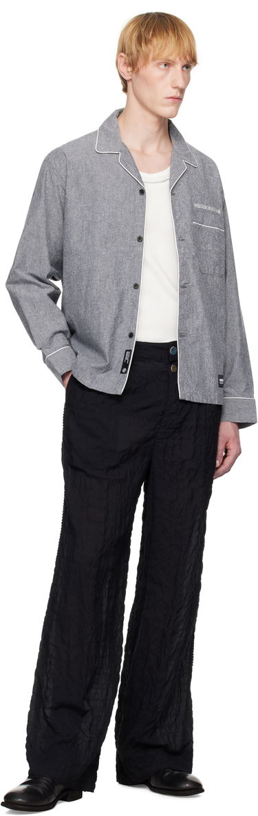 Риза Neighborhood Neighborhood Long Sleeve Pajama Shirt Сиво | 251TSNH-SHM10, 3