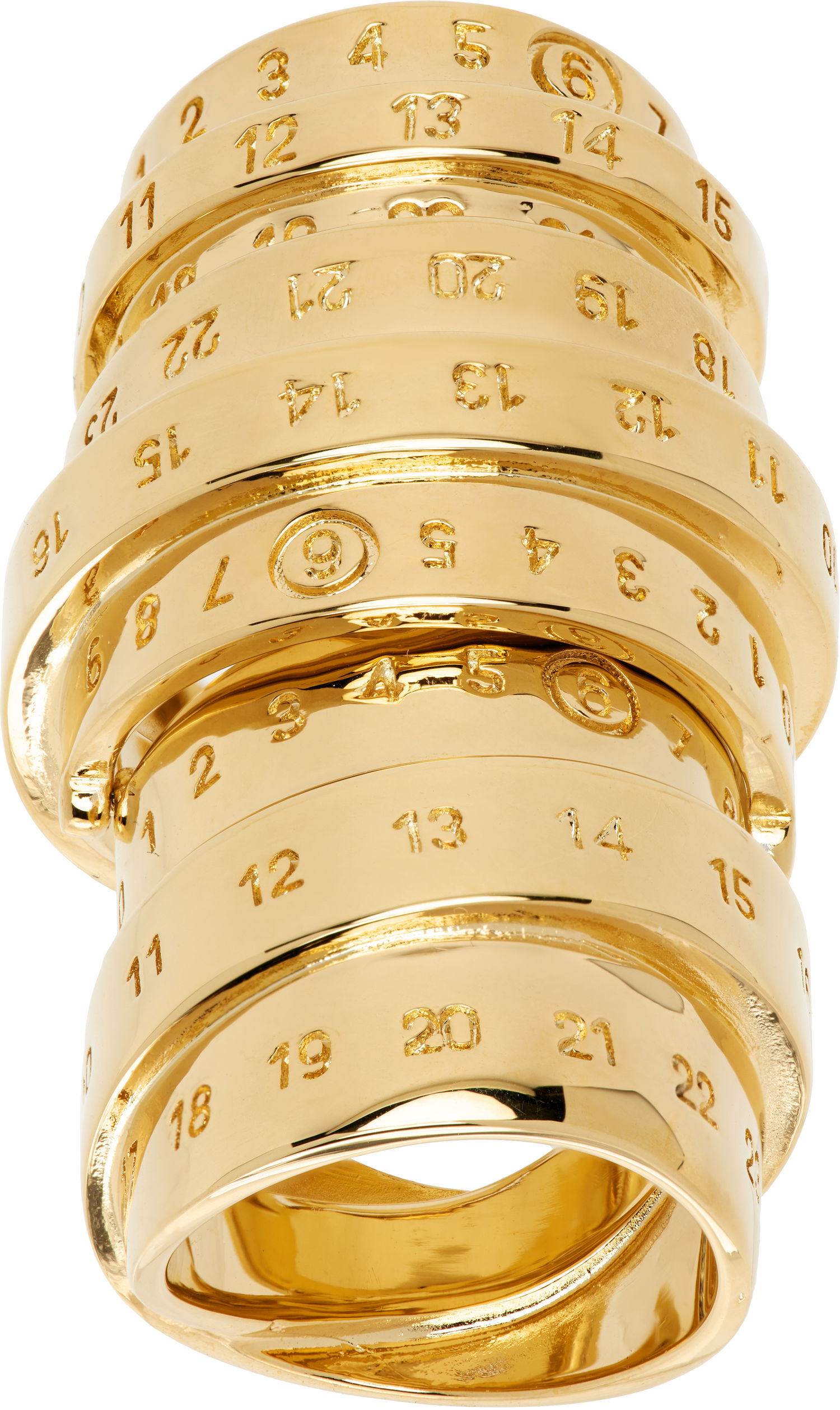 Пръстен Maison Margiela MM6 Maison Margiela Numeric Spiral Ring Жълто | SM7UQ0090 P6627, 0