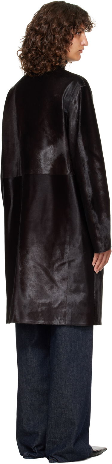 Палта Loulou de Saison Loulou de Saison Miller Pony Effect Leather Coat Черно | MILLER, 2