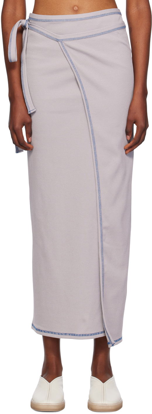 Пола Baserange Wrap Maxi Skirt Сиво | SKGW-CH-WI24