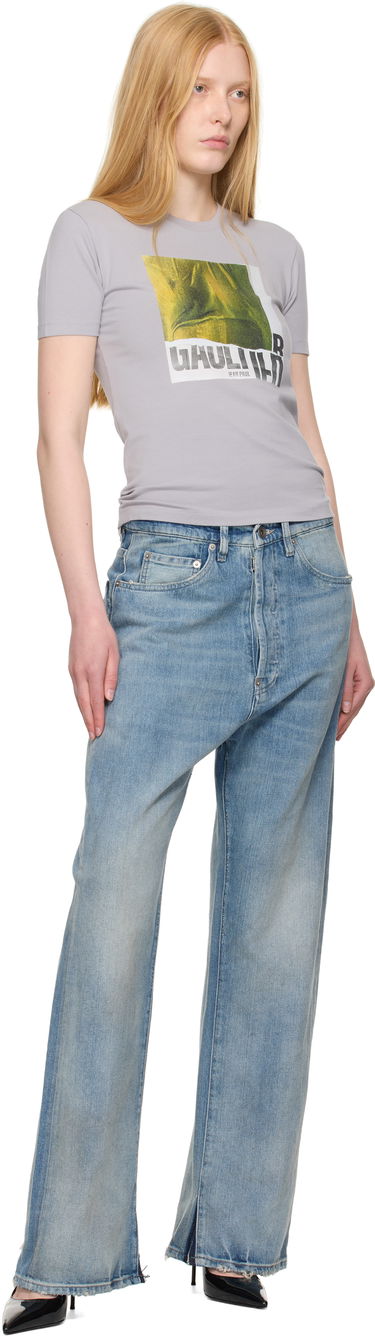 Тениска Jean Paul Gaultier Jean Paul Gaultier Cotton Water Print T-Shirt Сиво | 25/03-W-TO294-J002-134812, 3