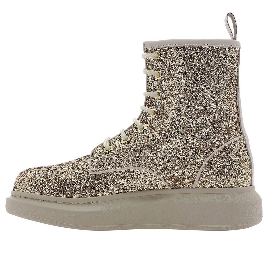 Кецове и обувки Alexander McQueen Alexander McQueen Glitter Ankle Boots Бежово | 586394W4EY68034, 0