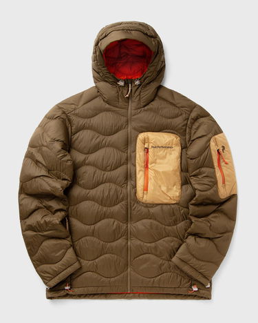 Пухо яке Peak Performance HeliuUtility Wavy Quilted Down Hooded Jacket Кафяво | G79848080, 2