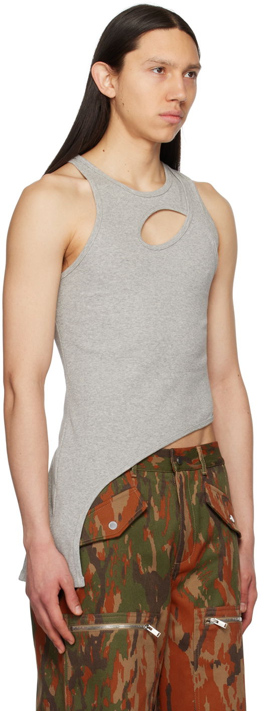 Потник Dion Lee Cutout Asymmetric Tank Top Сиво | C3129S23, 1