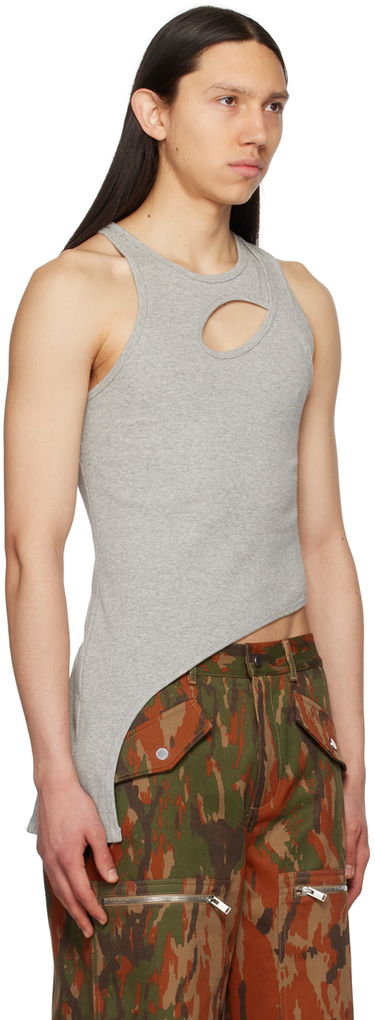 Потник Dion Lee Cutout Asymmetric Tank Top Сиво | C3129S23, 1