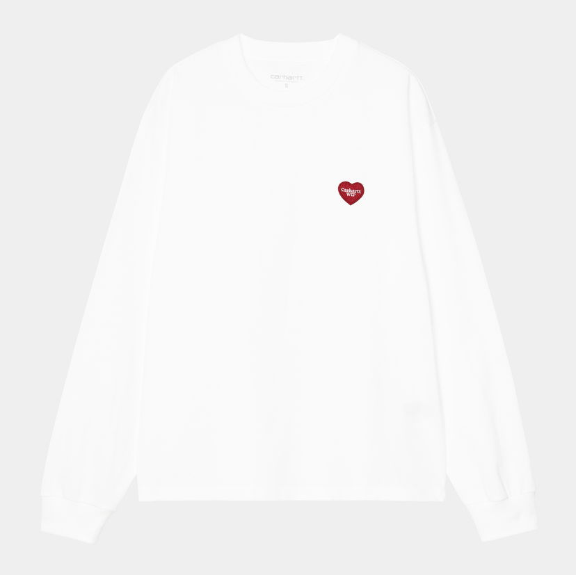 Тениска Carhartt WIP Long Sleeve Heart Patch T-Shirt Carhartt WIP Бяло | I035469_23