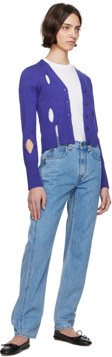 Пуловер JW Anderson JW Anderson Slit Cardigan Лилаво | KW1413-YN0440, 3