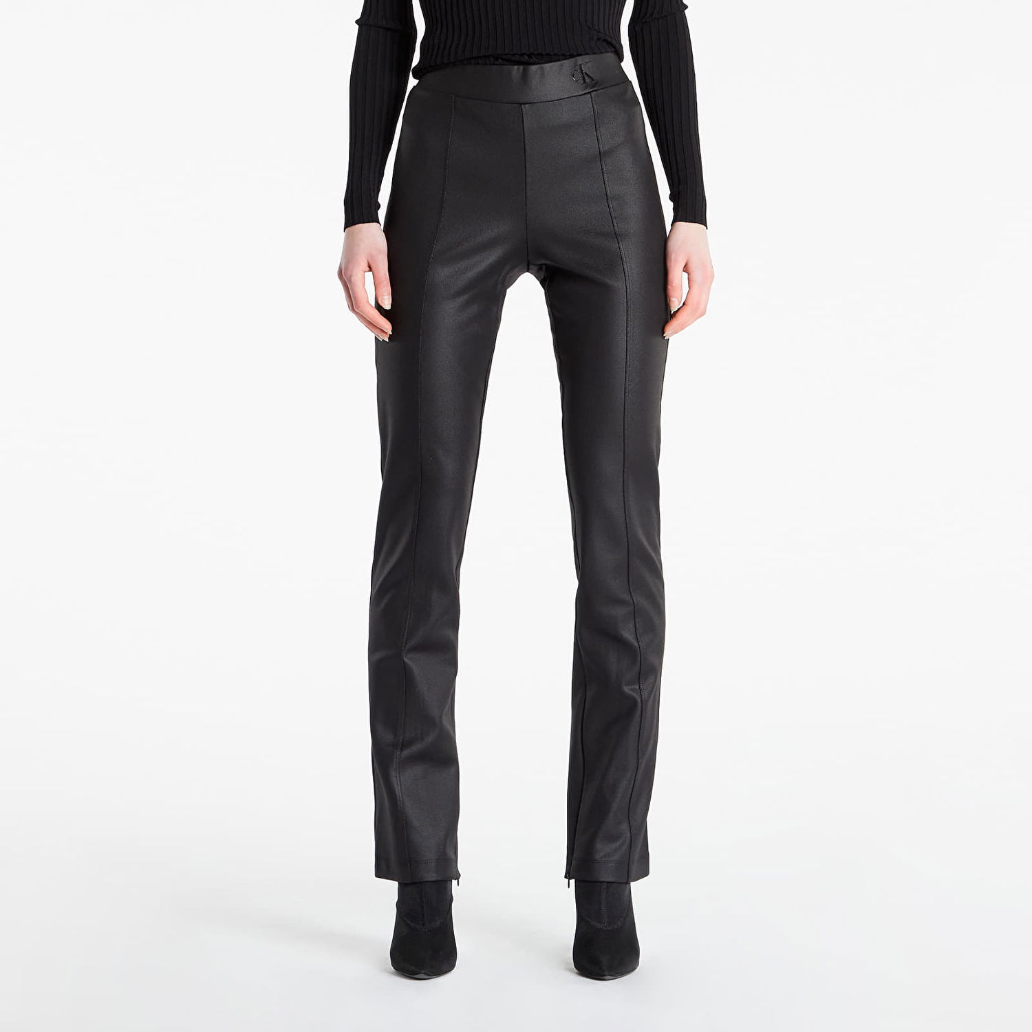 Панталони CALVIN KLEIN Jeans Coated Milano Split Pant Черно | J20J217750 BEH, 0