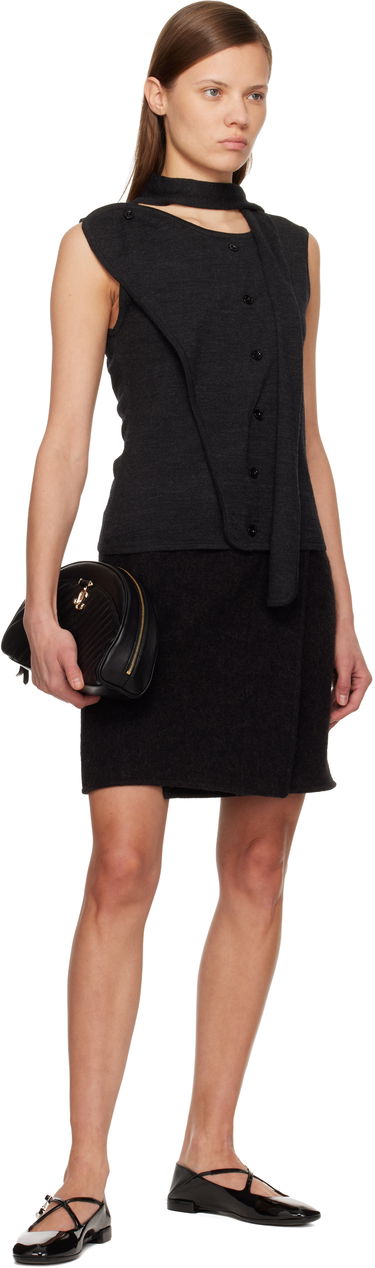 Дамска чанта Jimmy Choo Avn Quilted Curved Pouch Черно | AVN CURVE POUCH, 3