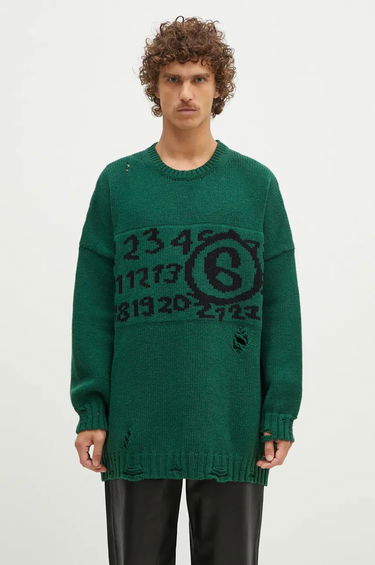 Пуловер Maison Margiela Sweater Зелено | SH2HL0015.M13074, 0