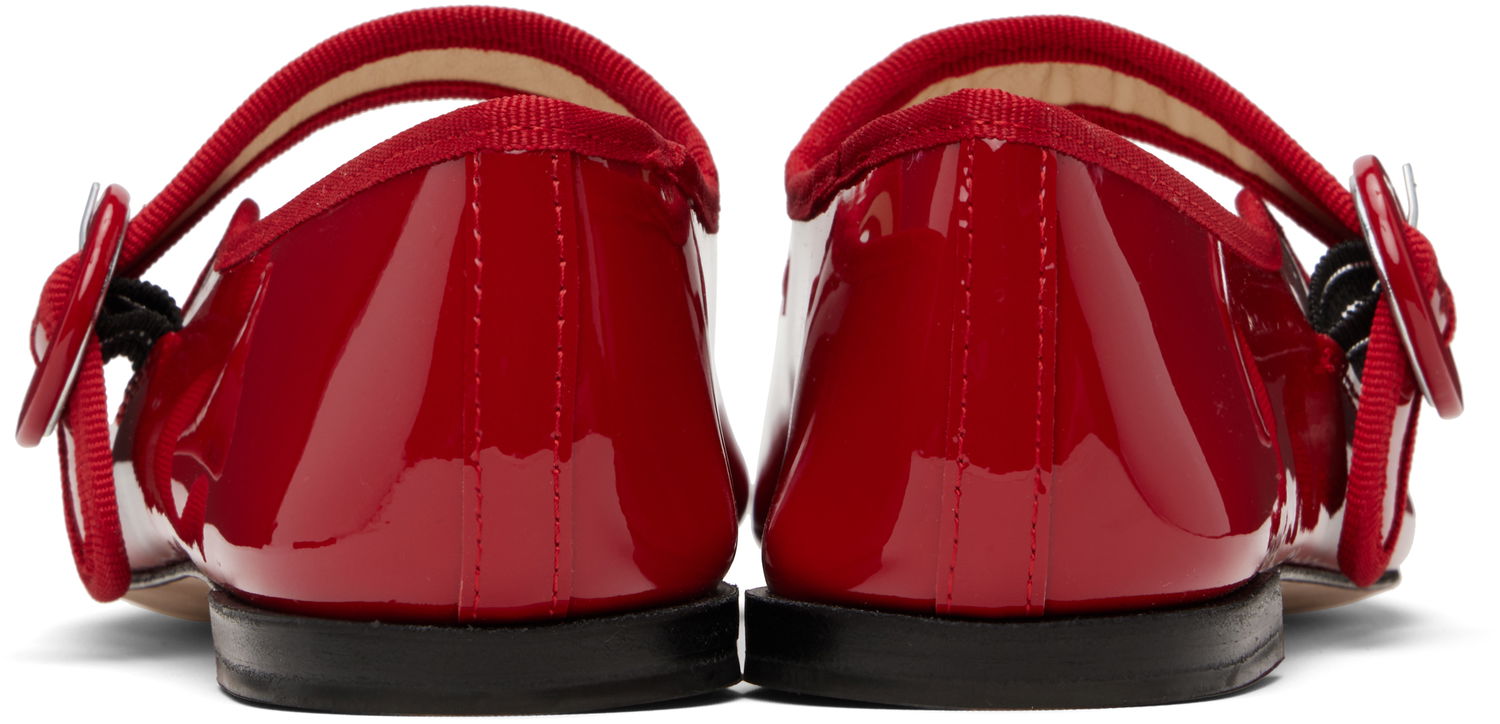 Pокля Repetto Repetto Georgia Square-Toe Mary Jane Ballerinas Червено | V4141V, 1