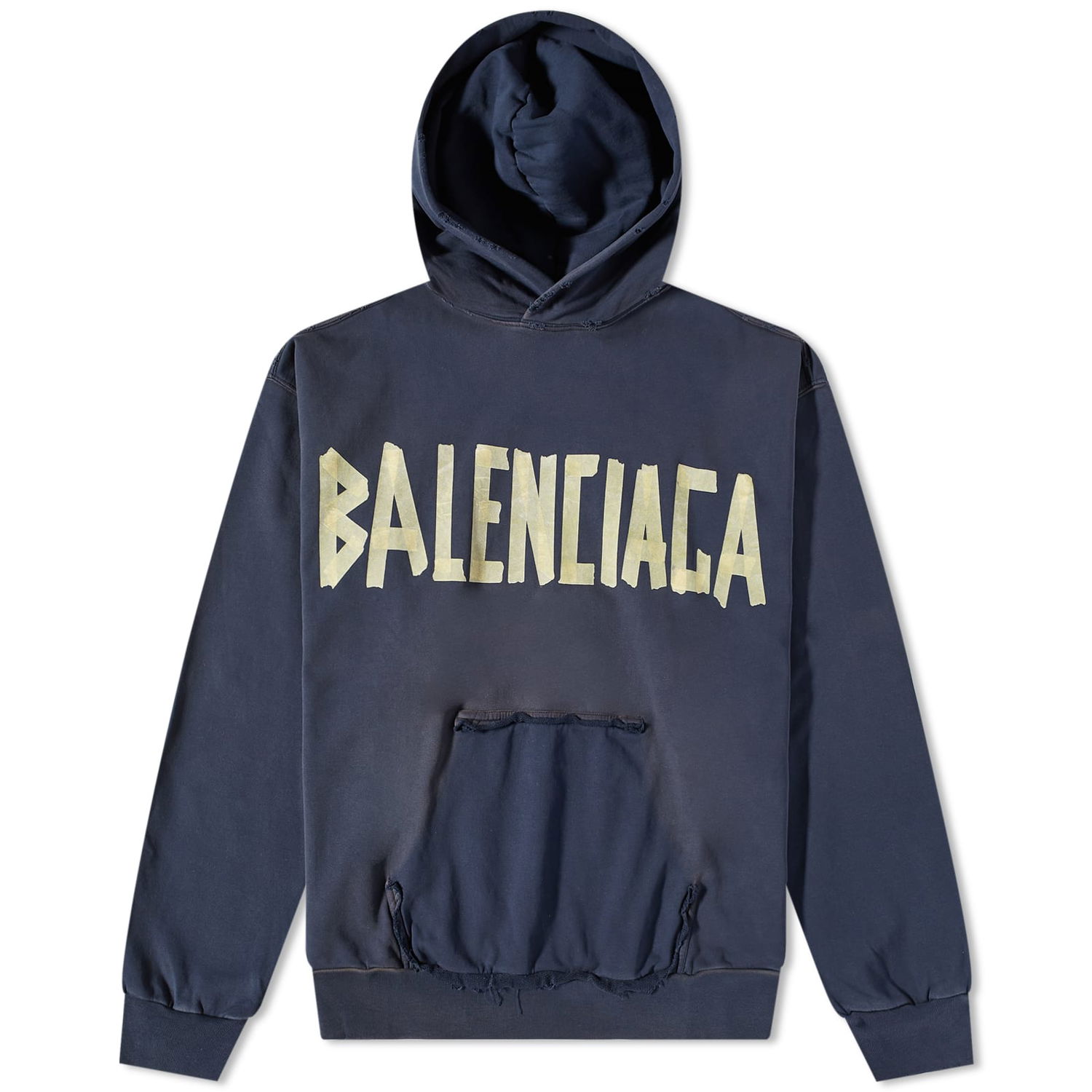 Суитчър Balenciaga Tape Type Popover Hoody Тъмно синьо | 744441-TOVB1-4140, 0